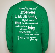 Back of Fundraiser Shirt